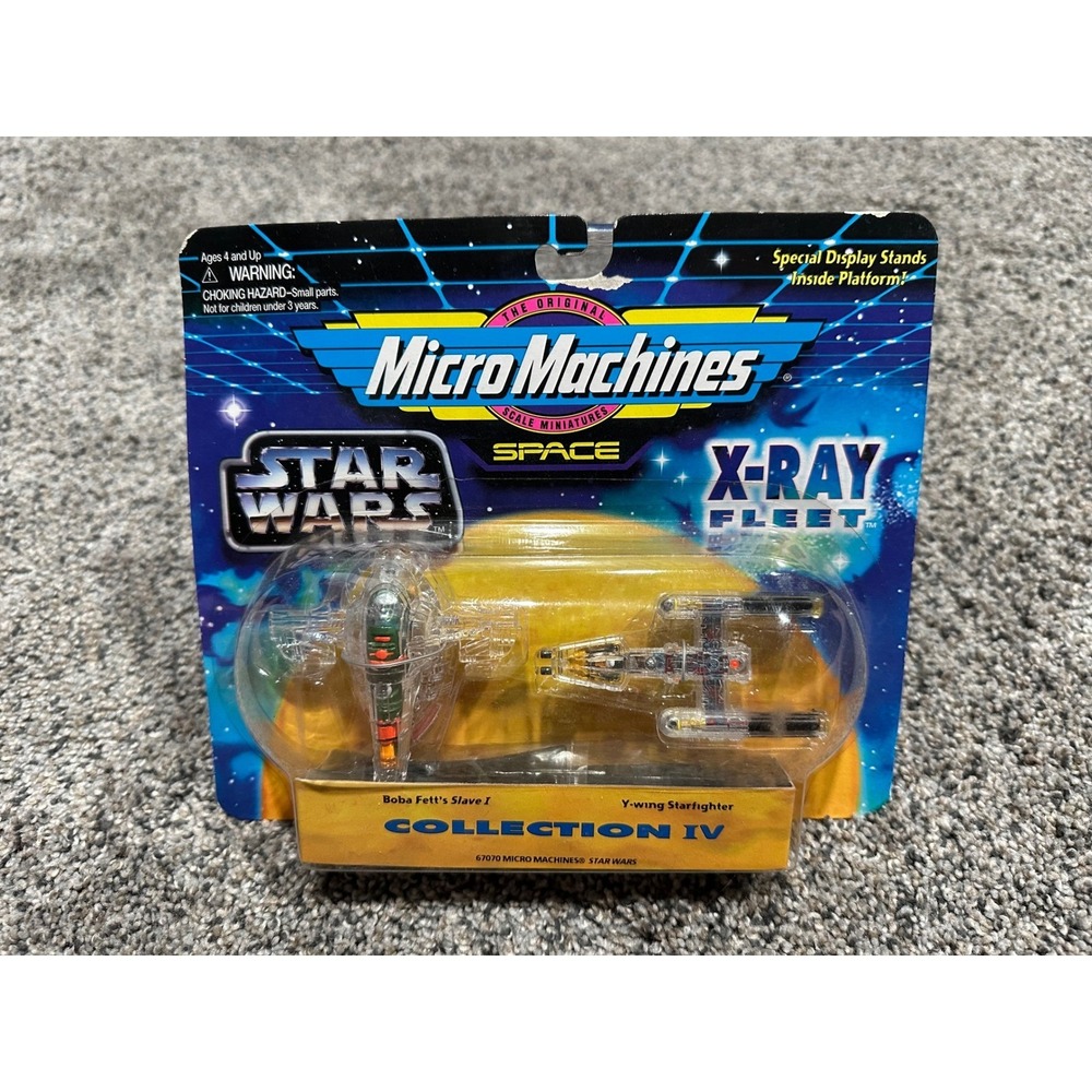 Micro Machines Star Wars X-Ray Fleet Collection IV Slave I Y-Wing Translucent